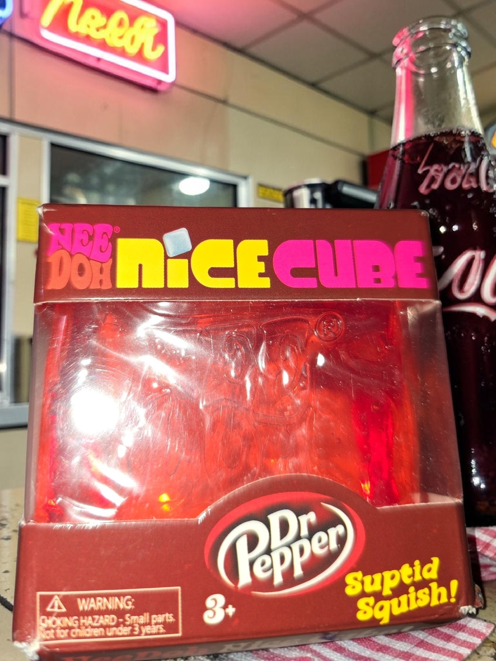 New Schylling NeeDoh Dr Pepper Nice Cube
